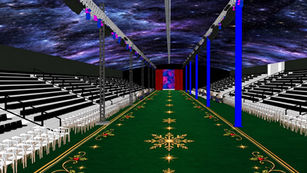 Pavilhão da Expogramado, onde acontece o Grande Desfile de Natal