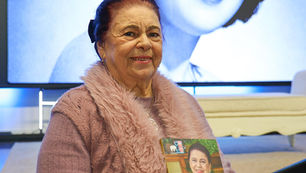 Nilva Randon durante evento que marcou o lançamento de seu livro. Crédito: João Carlos Lazzarotto.