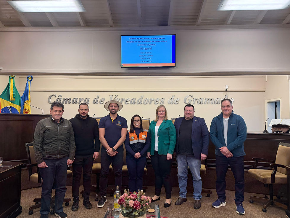 Ilton Gomes, William Camilo, Eliezer Nascimento, Juliana Fisch, Professora Denise, Roberto Cavallin, Neri Nascimento. Crédito: Divulgação