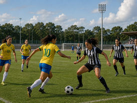 Escolas públicas e privadas do Brasil terão que ajustar o calendário escolar para que as férias de meio de ano coincidam com a Copa do Mundo Feminina da FIFA, que será realizada no país entre 24 de junho e 25 de julho. Foto: IA