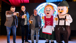 Marcos Long, Felipe Altreiter, Nestor Tissot, Frida e Fritz.