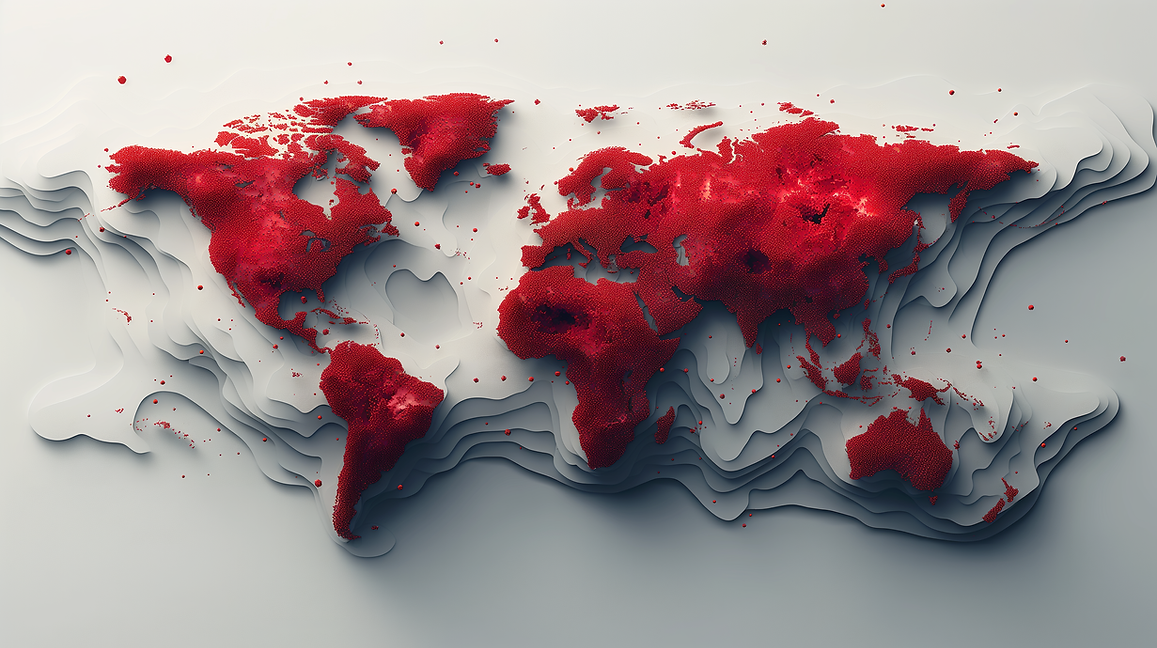 bozep_gray_dotted_world_map_in_red_and_white_style_--ar_169_--s_7a39386a-9c98-443b-a806-dd