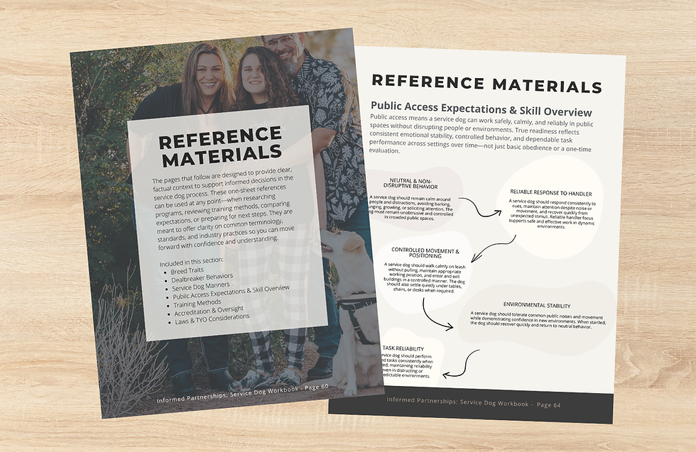 Thumbnail: Informed Partnerships: Service Dog Digital Workbook