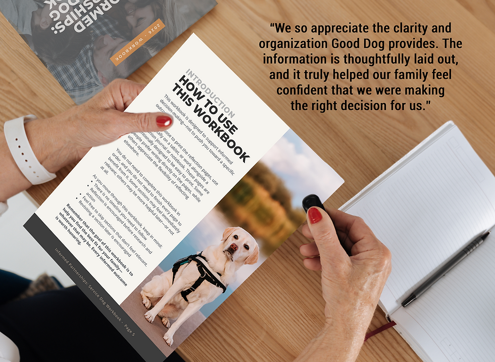 Thumbnail: Informed Partnerships: Service Dog Digital Workbook