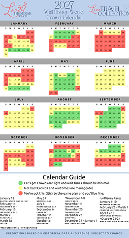 2027 Walt Disney World Crowd Calendar | Love The Mouse Travel