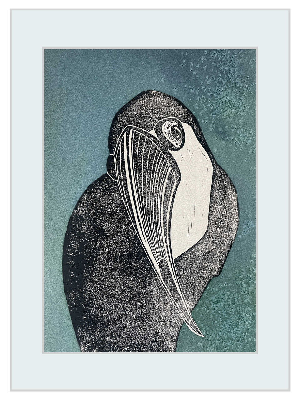 martha von maydell Preetz mvmpapercuts linoldruck Tinte Vogel Tukan