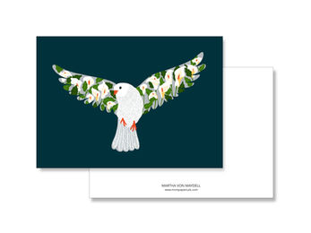 martha von maydell Preetz mvmpapercuts postkarte bunte Tierpostkarte vogel taube