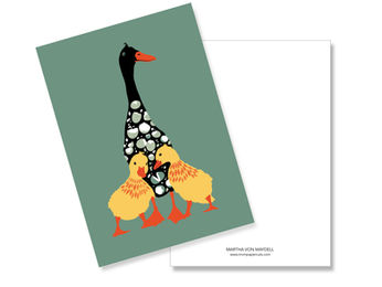 martha von maydell Preetz mvmpapercuts postkarte bunte Tierpostkarte vogel Ente