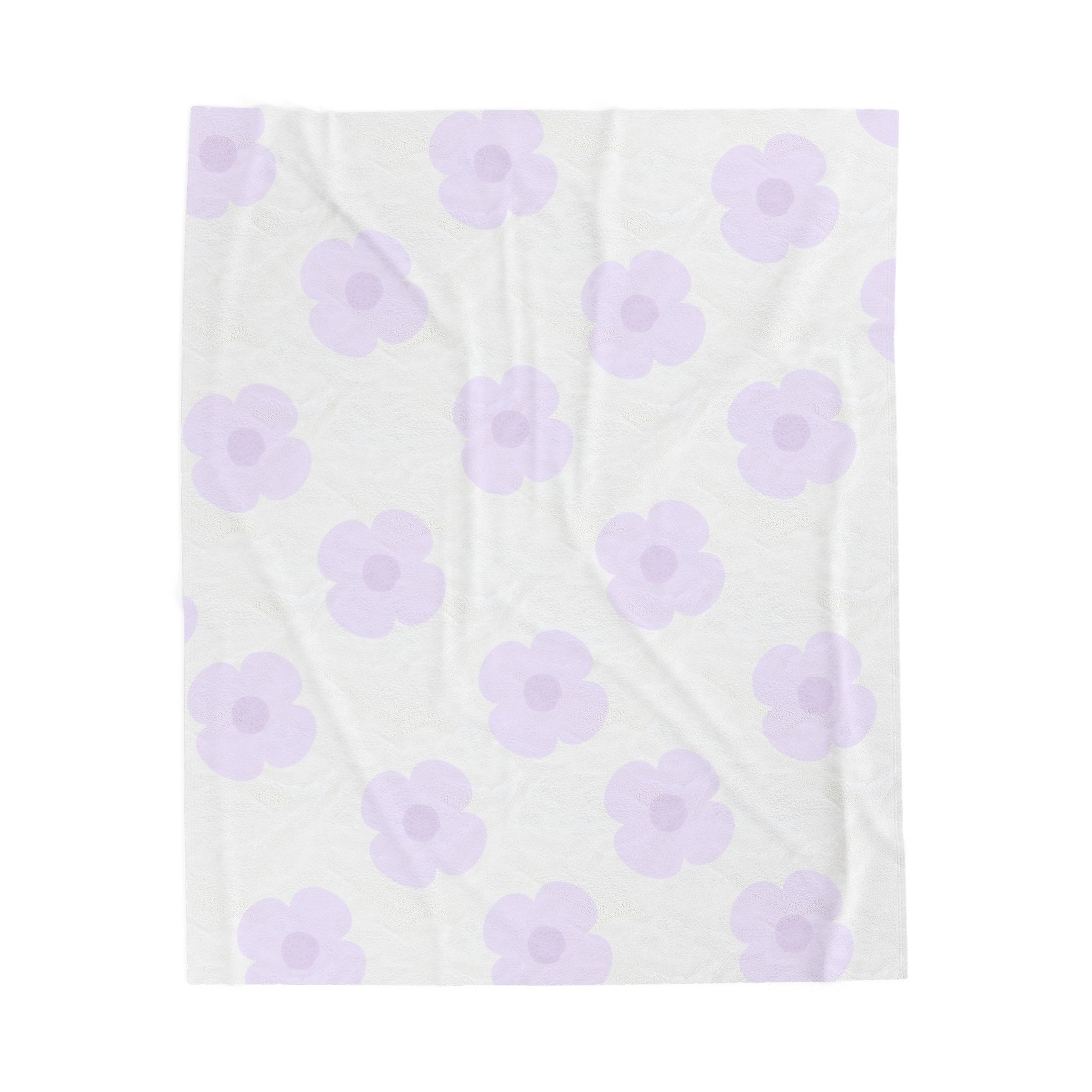 Purple Poppy Velveteen Plush Blanket