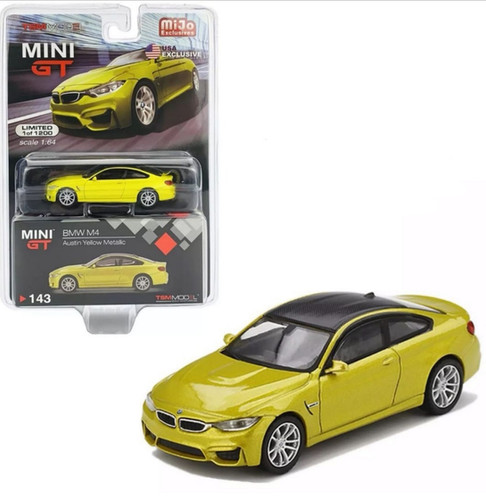 BMW M4 AUSTIN YELLOW MINI GT 1:64 | RCimportstore