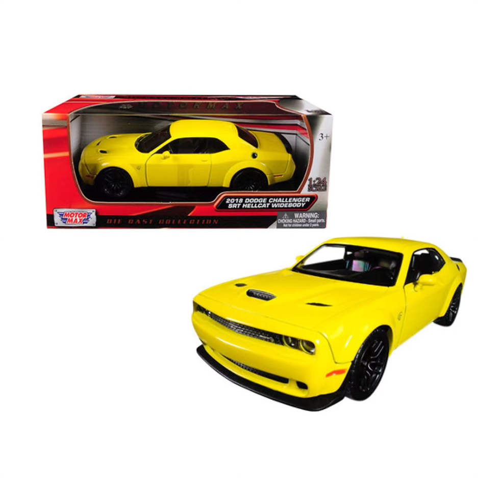 DODGE CHALLENGER SRT HELLCAT YELLOW MOTORMAX 1:24
