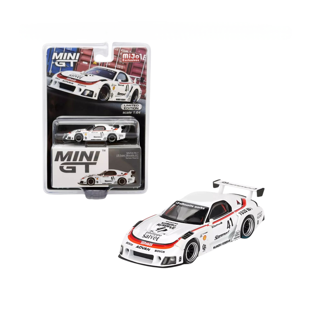 Mazda RX7 LB Super Silhouette #41 Blanco MINI GT 773 1:64