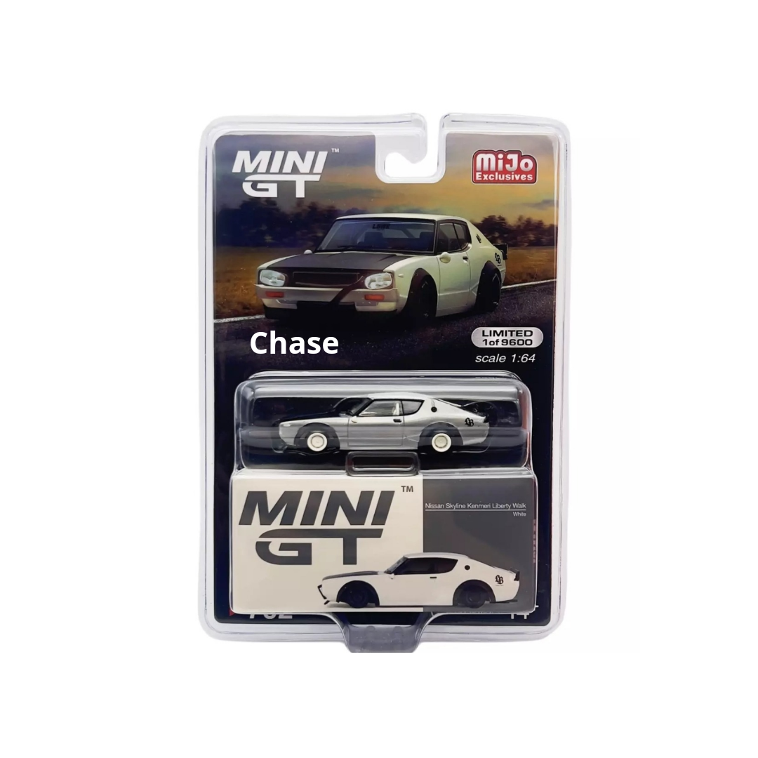 CHASE Nissan Skyline Kenmeri Blanco MINI GT 702 1:64