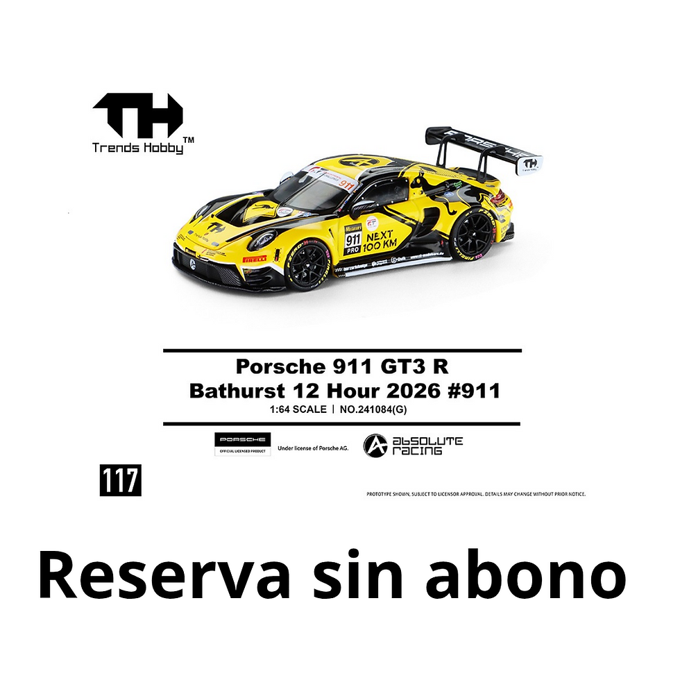 Miniatura: PREVENTA Trends Hobby 1:64 Porsche 911 GT3 R – B12H 2026 #911