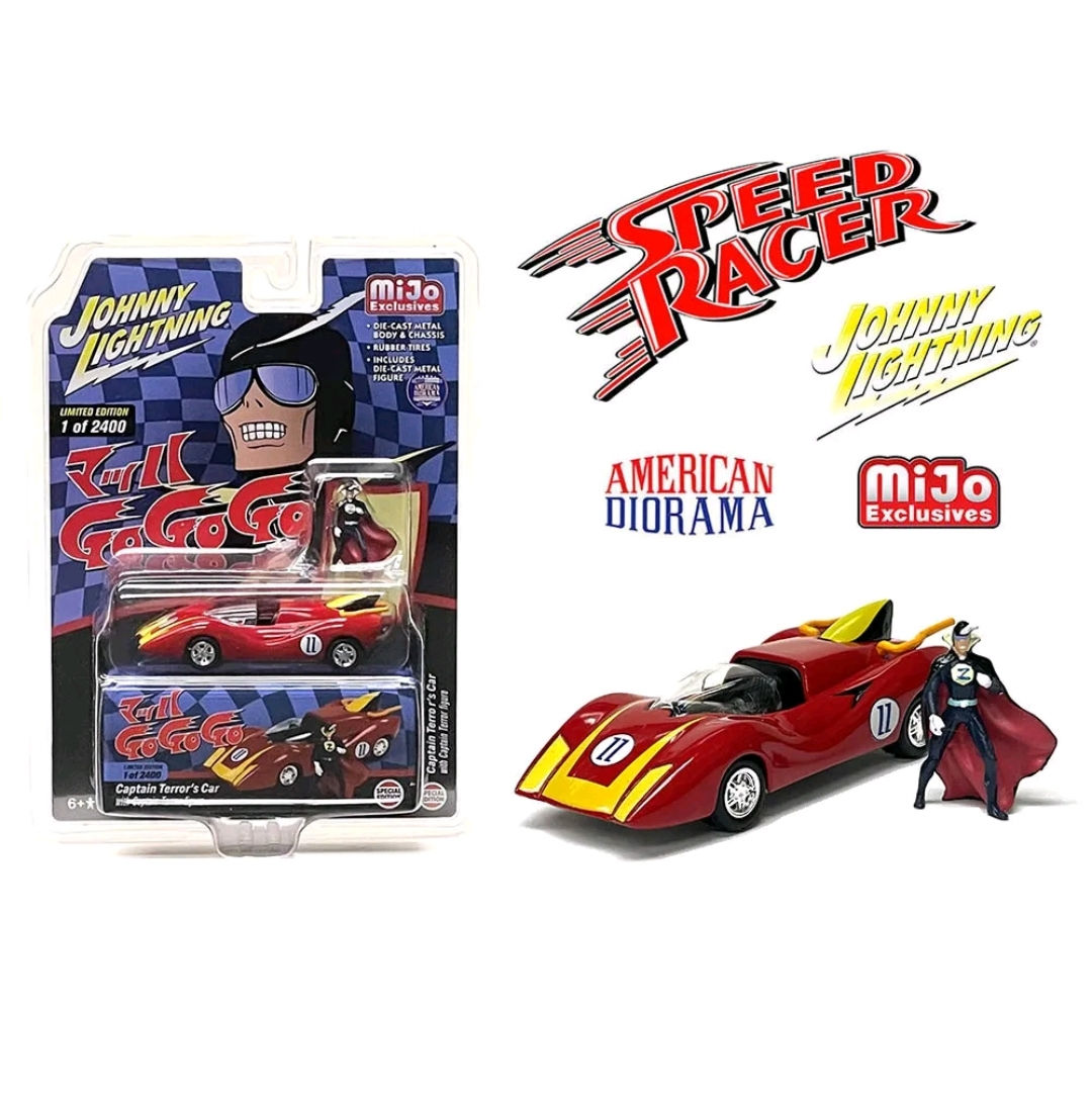 CAPITAN TERROR CON FIGURA SPEED RACER JOHNNY LIGHTNING 1:64