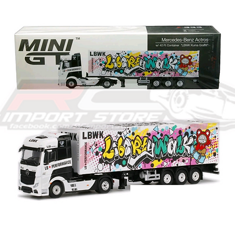 ミニカー MINI GT LBWK Mercedes-Benz Actros 1:64 MERCEDES BENZ ACTROS LBWK KUMA GRAFFITI MINI GT 1:64 | RCimportstore