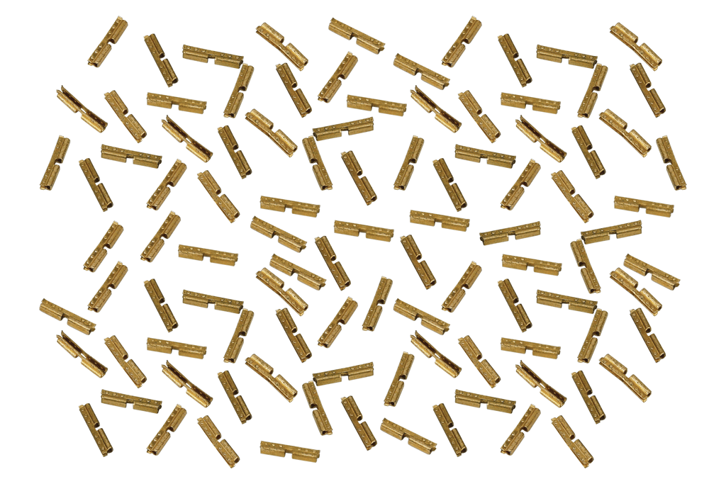 6-Bolt Rail Joiners (Bullhead) Phosphor Bronze 4mm scale (100 Pack)