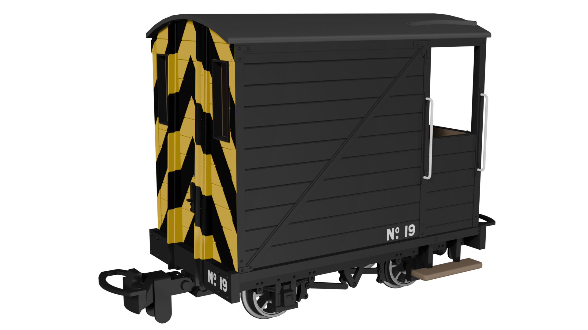 #*# Single Veranda Brake Van - Black with Wasp Stripes No.19