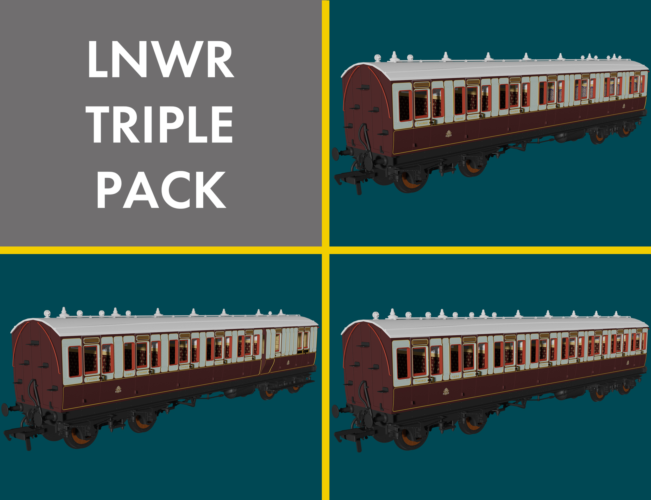 LNWR ‘Evolution’ Non-Corridor Carriage Pack