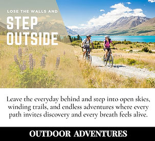 The Terrace Oamaru - Outdoor Adventures Menu