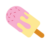 Blue Pink Simple Ice Cream