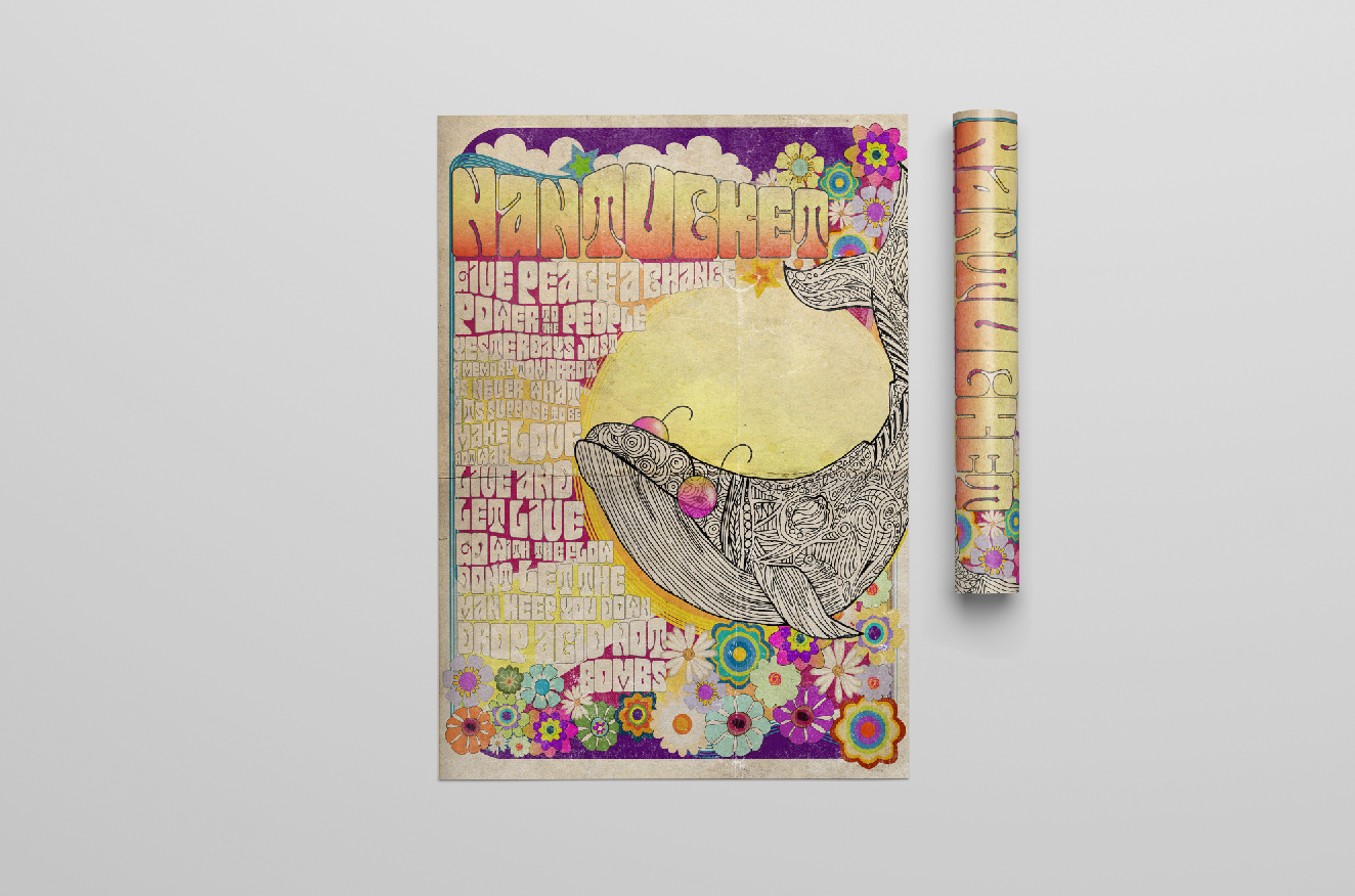 Hippie. Unframed Poster (18x24)