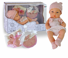 Reborn Doll Lifelike Soft Vinyl Silicone Baby Eyes Open