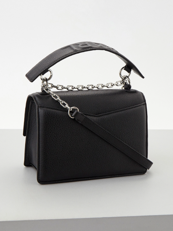Thumbnail: Karl Lagerfeld, K/SEVEN Shoulder Bag in Grained Leather - Black