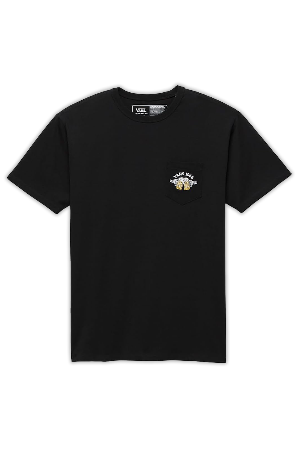 Vans - Embroidered Pocket Detail Short Sleeves T-Shirt - Black Gold Fusion