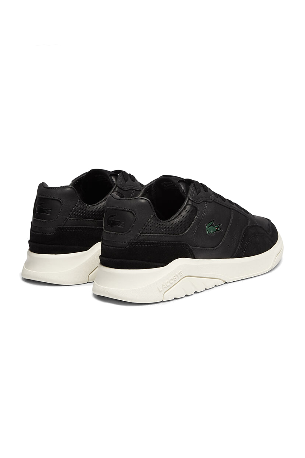Thumbnail: Lacoste - Men’s Game Advance Luxe Leather And Suede Trainers - Black