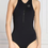 Thumbnail: Karl Lagerfeld - neoprene one-piece swimsuit - Black