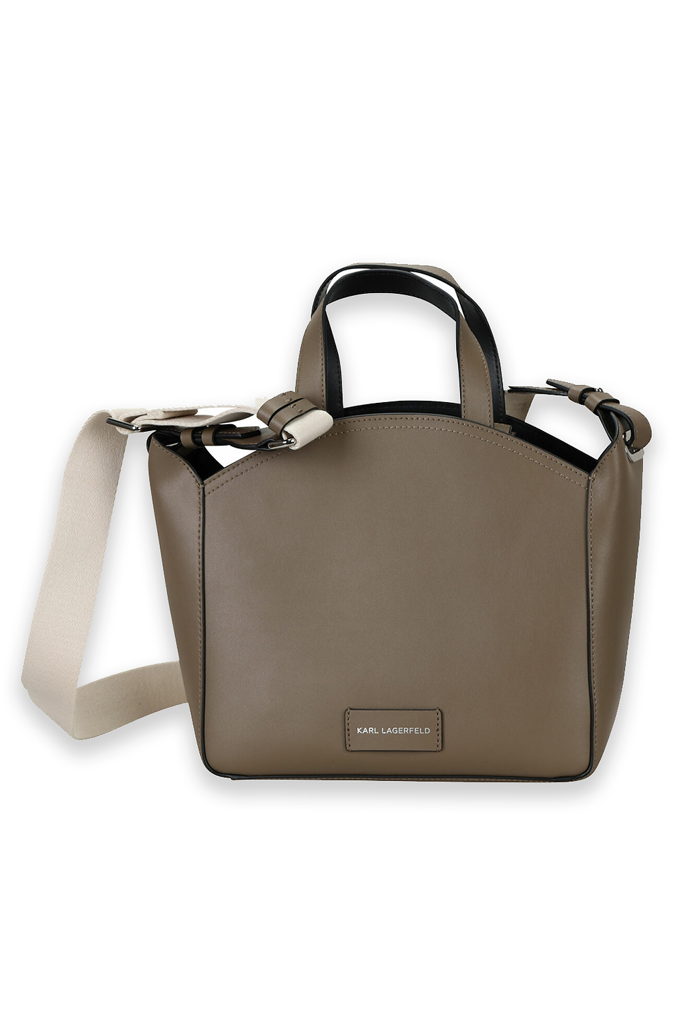 Thumbnail: Karl Lagerfeld, Small K/Circle Tote Bag in Leather - Taupe