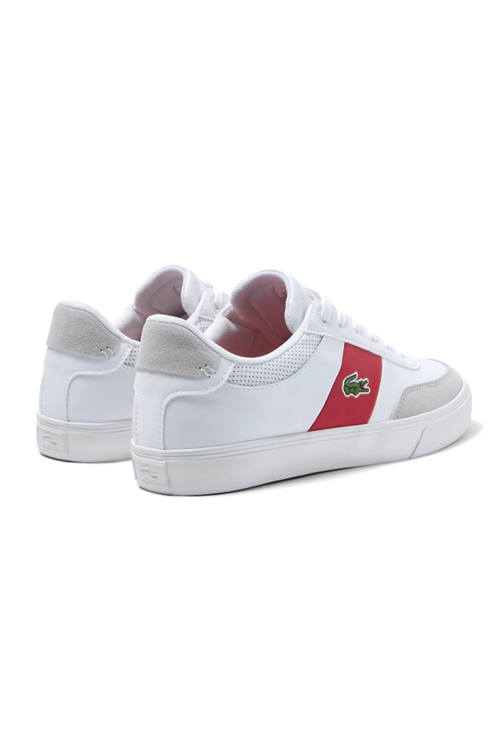 Thumbnail: Lacoste - Court-Master Pro Leather Trainers - White / Red