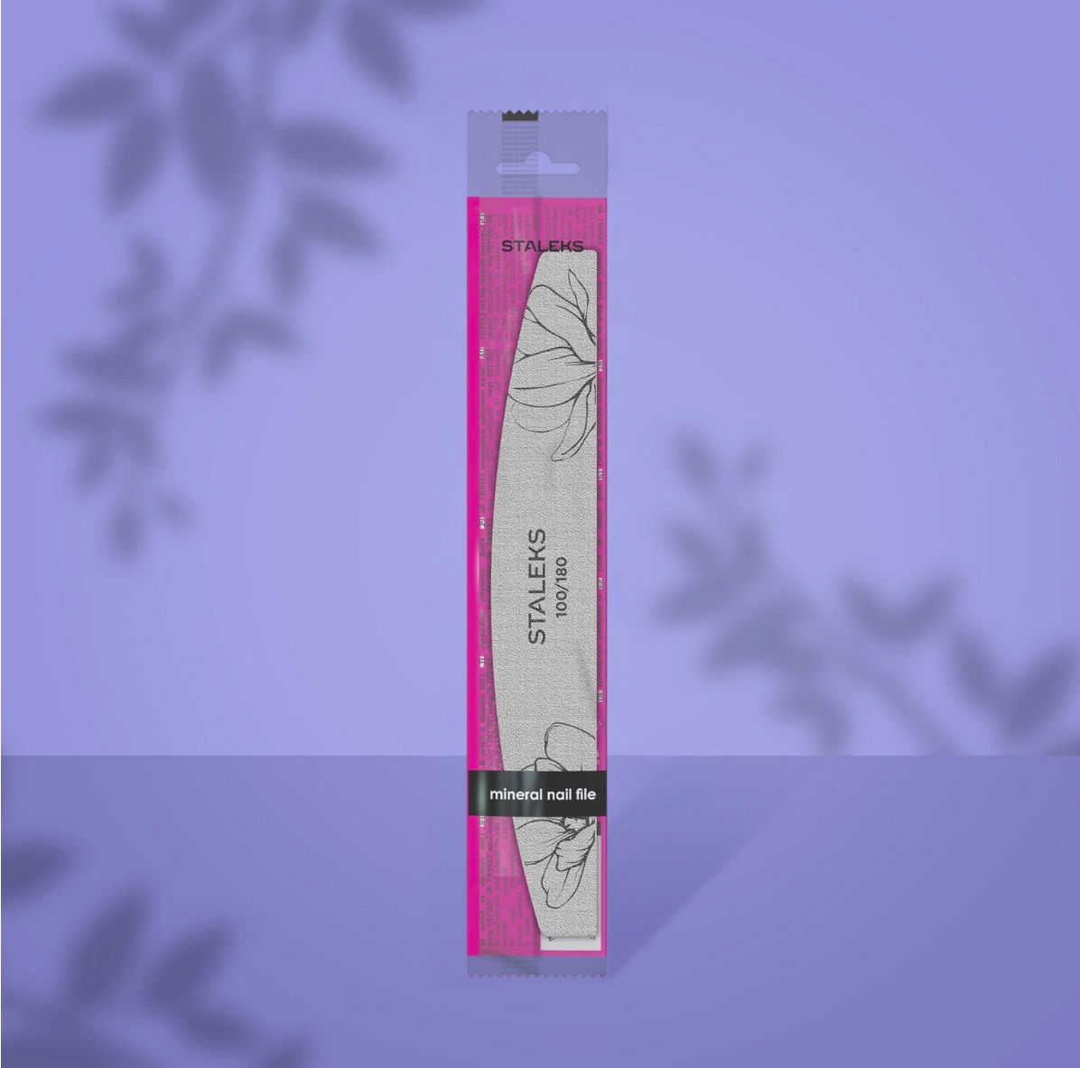 STALEKS PRO Expert 40 Crescent Mineral Nail File – 100/180 Grit