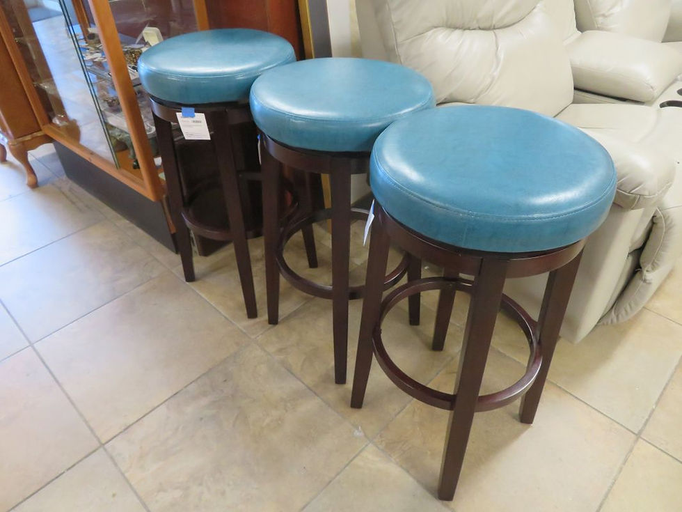 Swivel Teal Bar Stool set of 3 $375.00