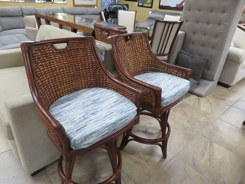 Havana Banana Leaf Accent Swivel Counter stools set of 3 $1,200