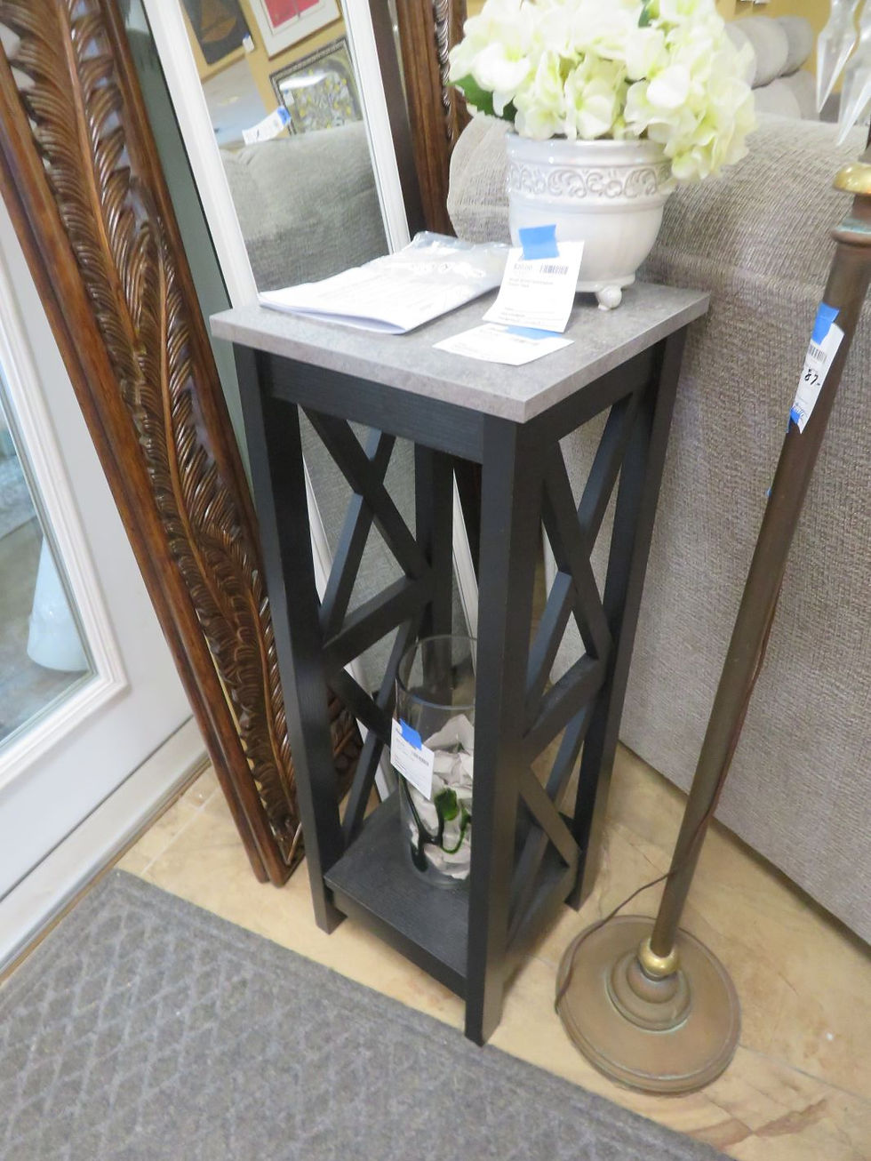 Black W/ Gray Plant stand $40.00