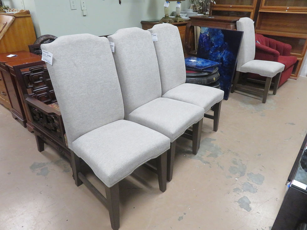 Gray Fabric Dining Chairs Set of 4 $500.00