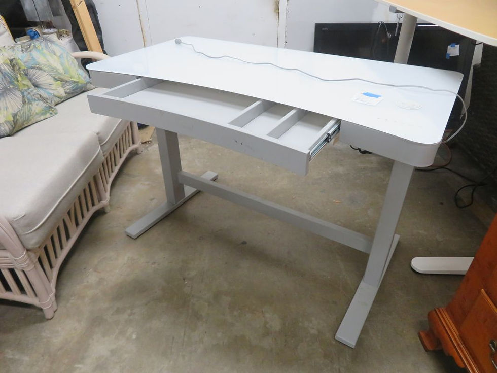 White Contemporary Hi Low Desk $150.00