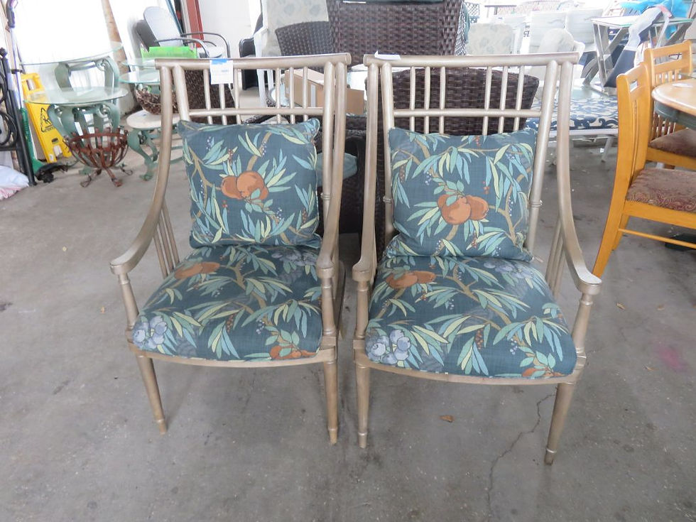 Light Gold Fruit accents Chair set $300.00