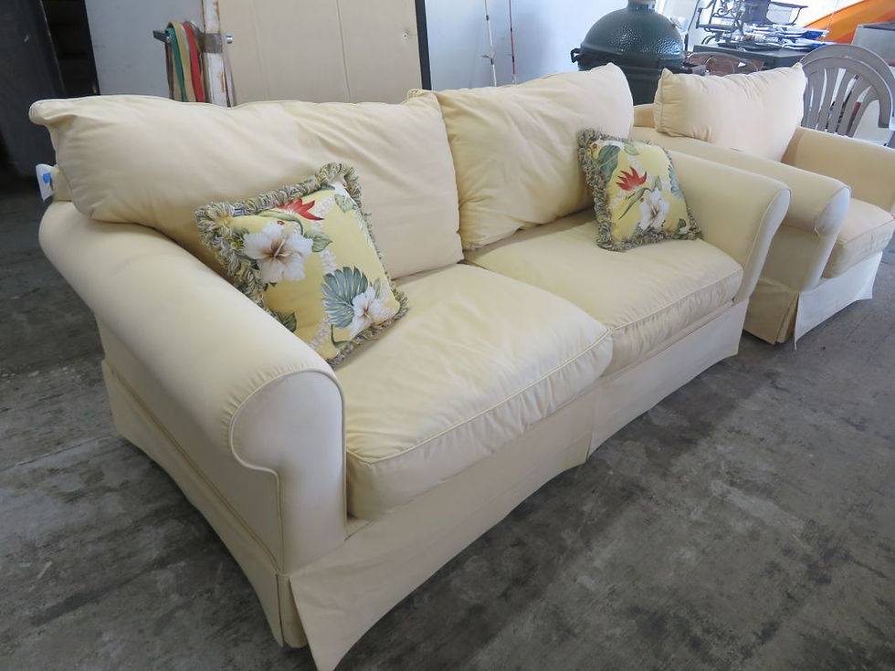 Light Yellow 7' Sofa $350.00