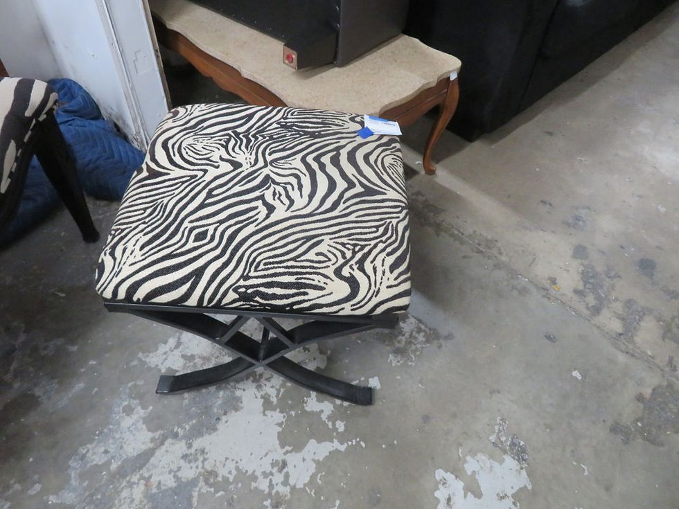 Zebra print Foot stool/ Ottoman $40.00