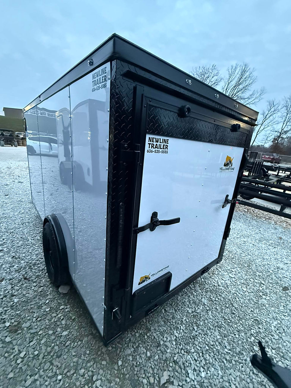 Thumbnail: 2026 Yellowstone 5x10 Cargo, White/Black, Hidden Fenders, .080 Polycor, 3500GVWR