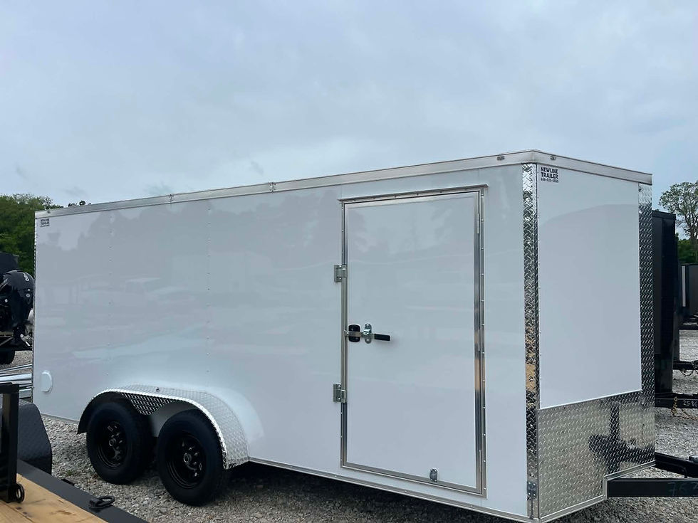 Thumbnail: 2026 Yellowstone 7x16 Cargo, White/Chrome, 6'3" Interior, .080 Polycor, 7k GVWR