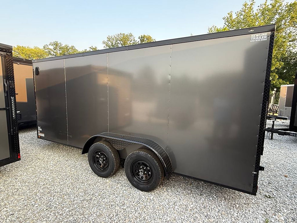 Thumbnail: 2026 Yellowstone 7x16 Cargo, Charcoal/Black, 6'3" Interior,.080 Polycor, 7k GVWR
