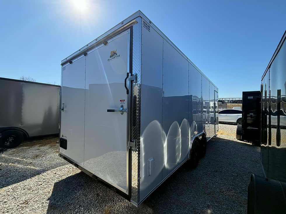 Thumbnail: 2026 Yellowstone 8.5x22 Cargo, White/Chrome, 7' Interior, .080 Polycor, 10k GVWR