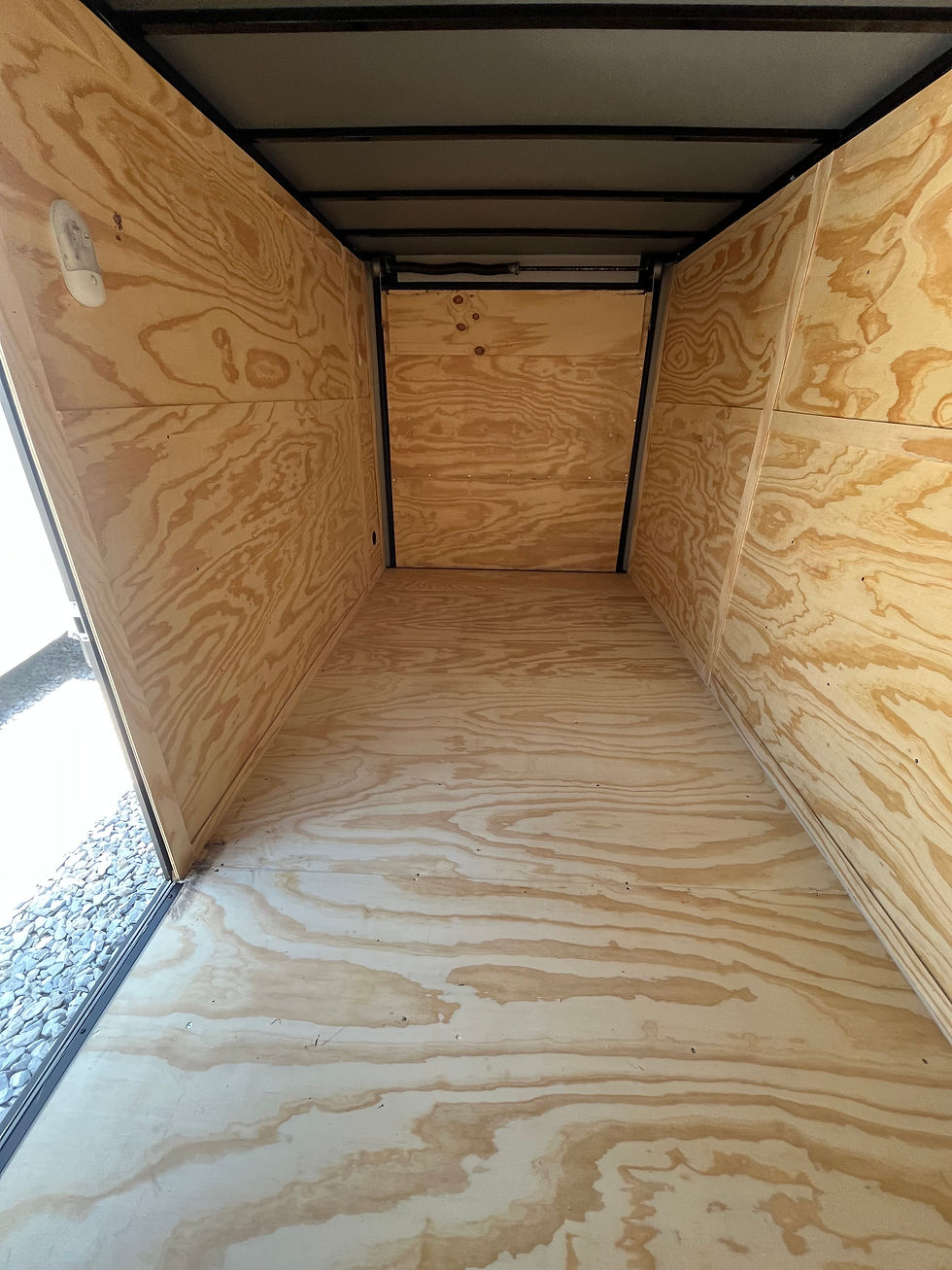 Thumbnail: 2026 Crew 7x14 Cargo, Charcoal/Black, Spoiler, 7' Interior,.080 Polycor, 7k GVWR