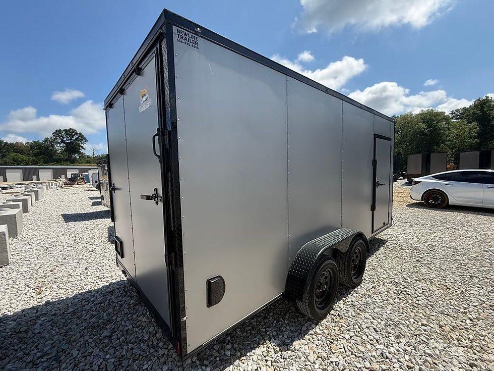Thumbnail: 2026 Yellowstone 7x16 Cargo, Silver/Black, 7' Interior, .080 Polycor, 7k GVWR