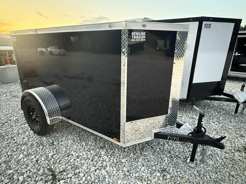 Thumbnail: 2026 Yellowstone 4x8 Black Polycor .080,  4' Interior, Rear Door, 3500 GVWR