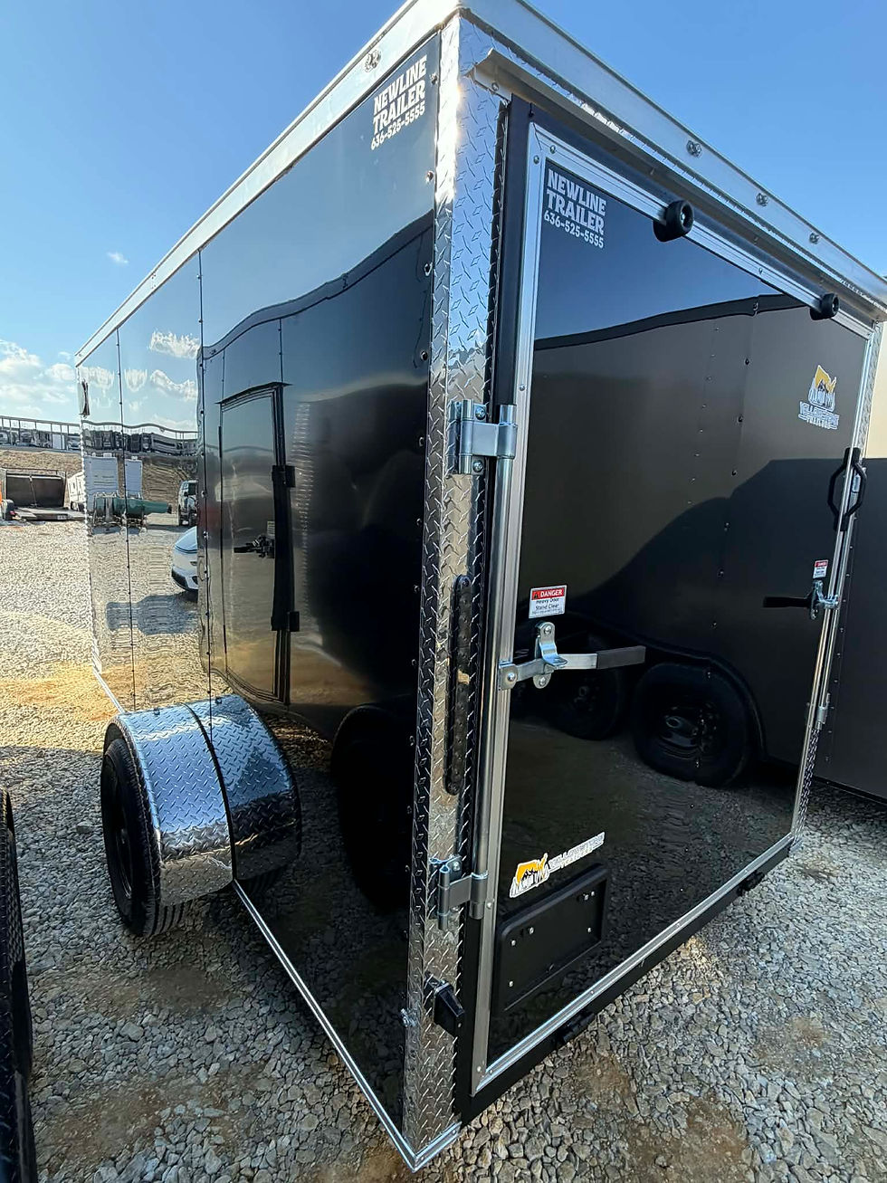 Thumbnail: 2026 Yellowstone 6x12 Black Cargo Trailer, PolyCore .080 Sides, 6'3" Interior